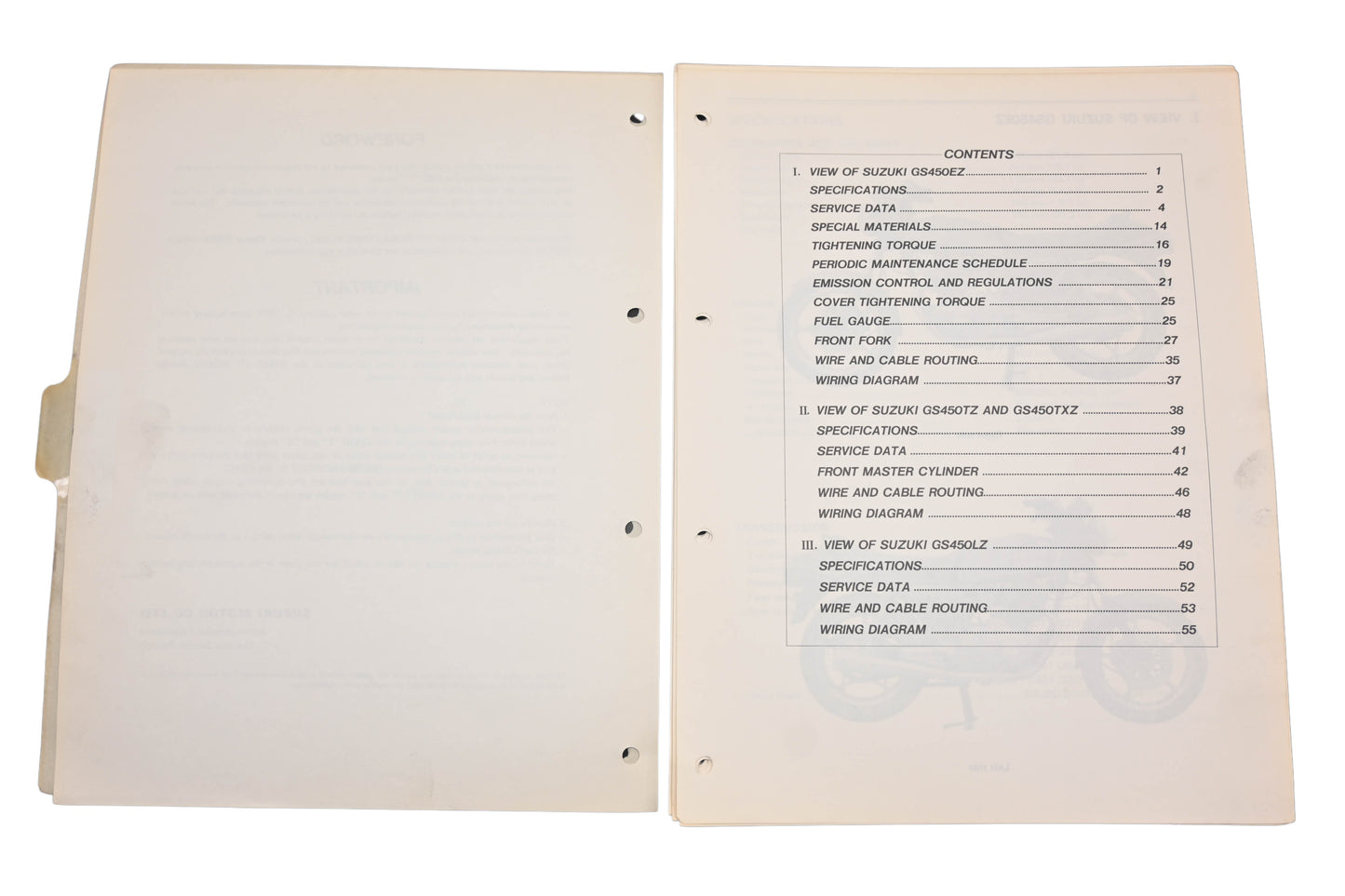 OEM Suzuki 99501-34000-03E GS450E/R/L Supplementary Service Manual