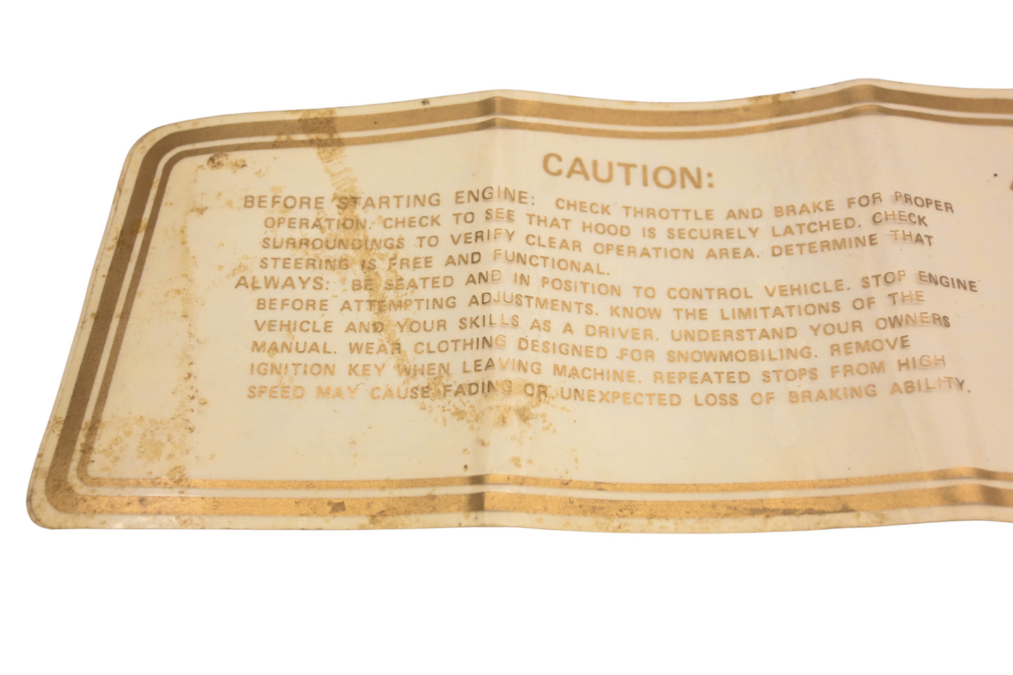 New OEM Polaris 7071959 Caution Decal NOS