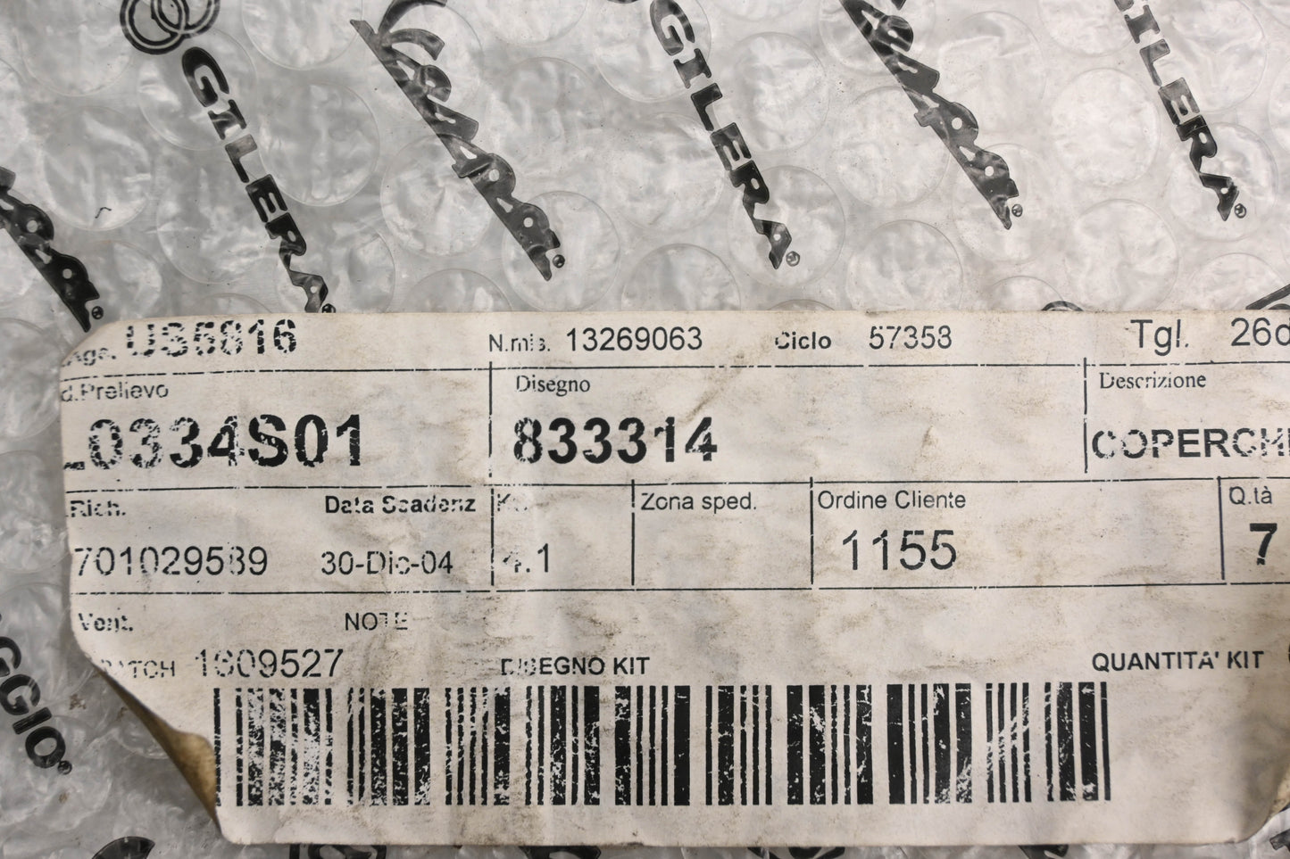 Piaggio 833314 Silver Transmission Cover NOS