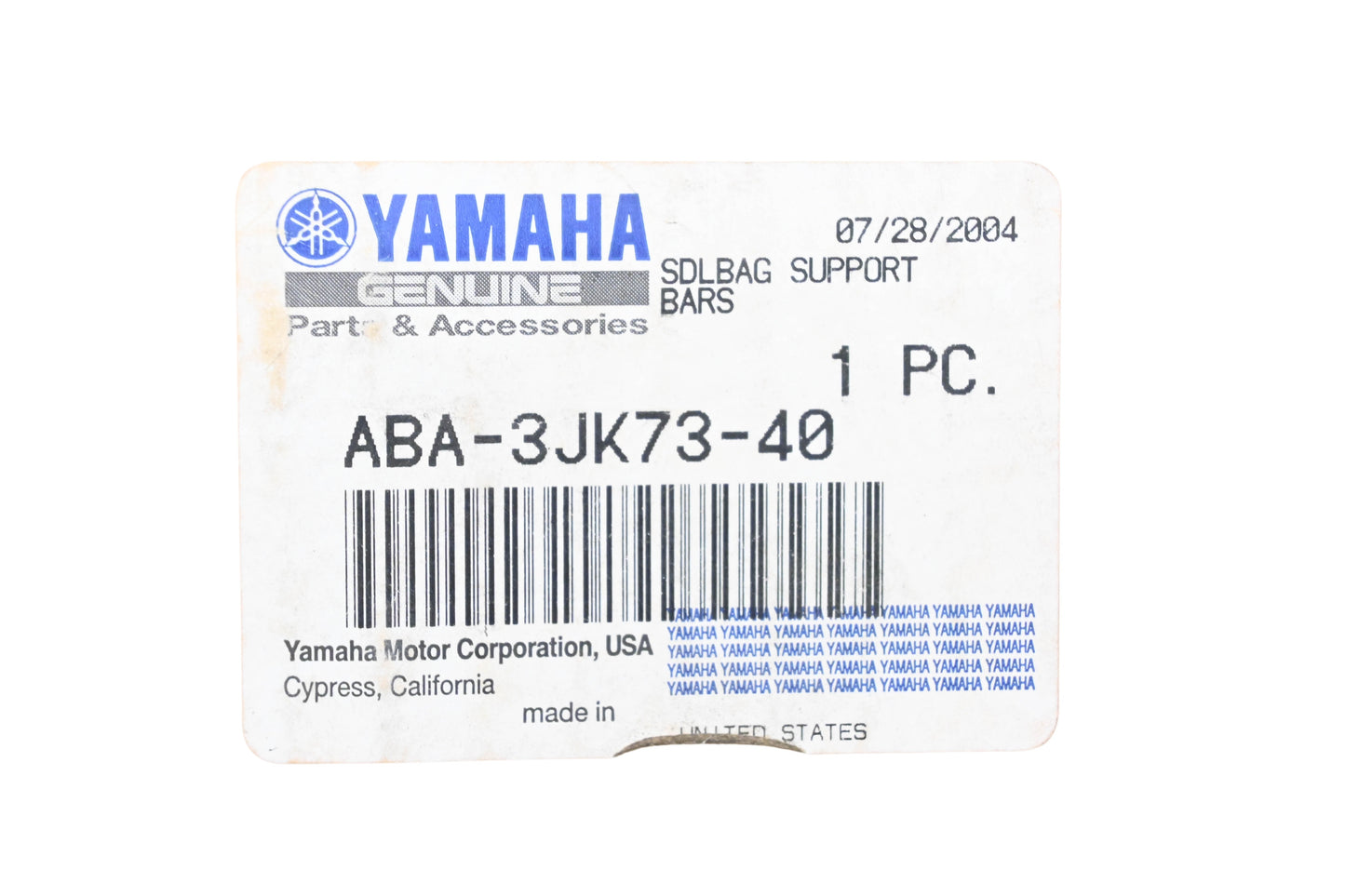 New OEM Yamaha ABA-3JK73-40-00 Saddlebag Support Kit NOS