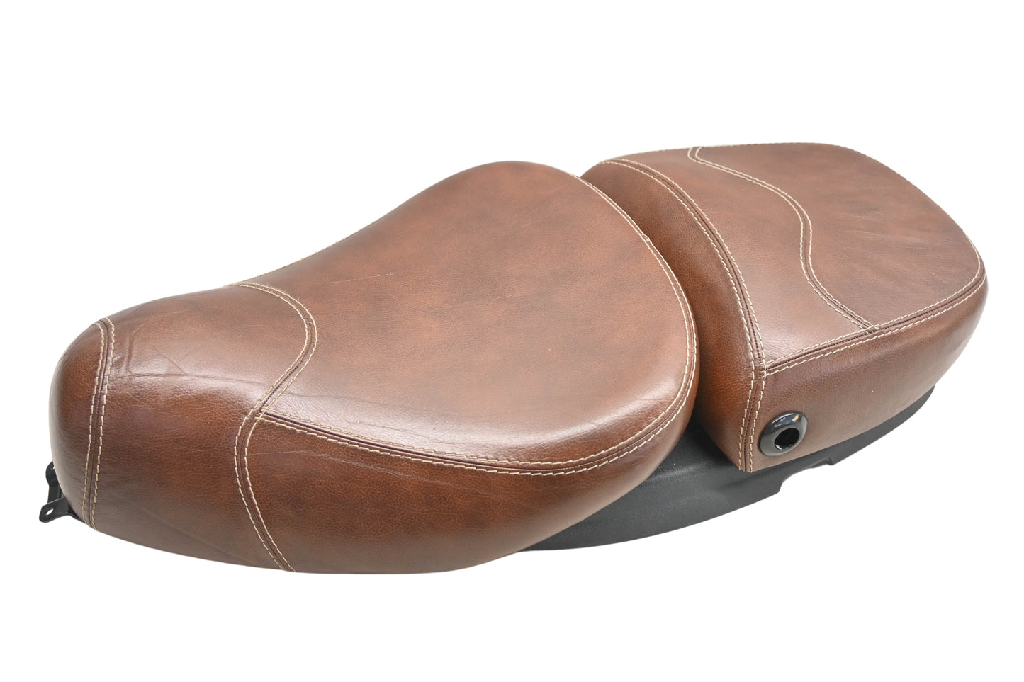 Vespa 624972 Tobacco Leather Double Saddle Assembly