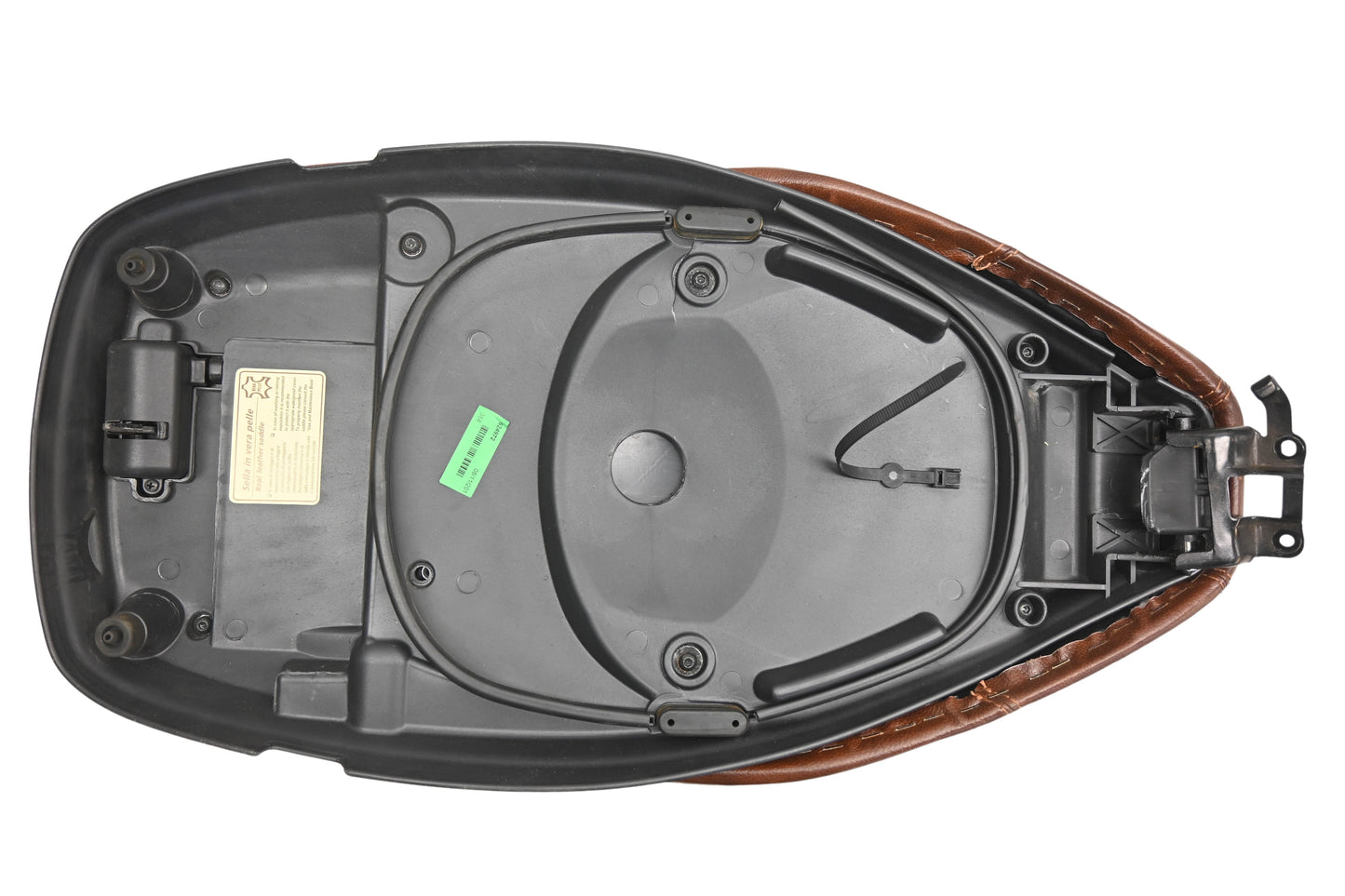 Vespa 624972 Tobacco Leather Double Saddle Assembly