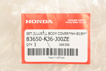 New OEM Honda 83650-K36-J00ZE Grey PCX 1500 Lefthand Side Cover Panel NOS