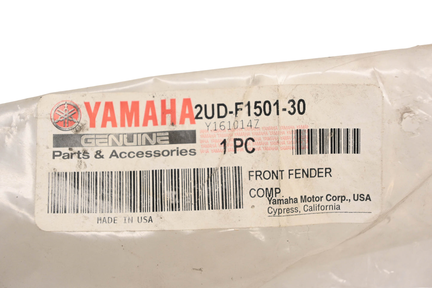 New OEM Yamaha 2UD-F1501-30-00 Red Right Front Fender NOS