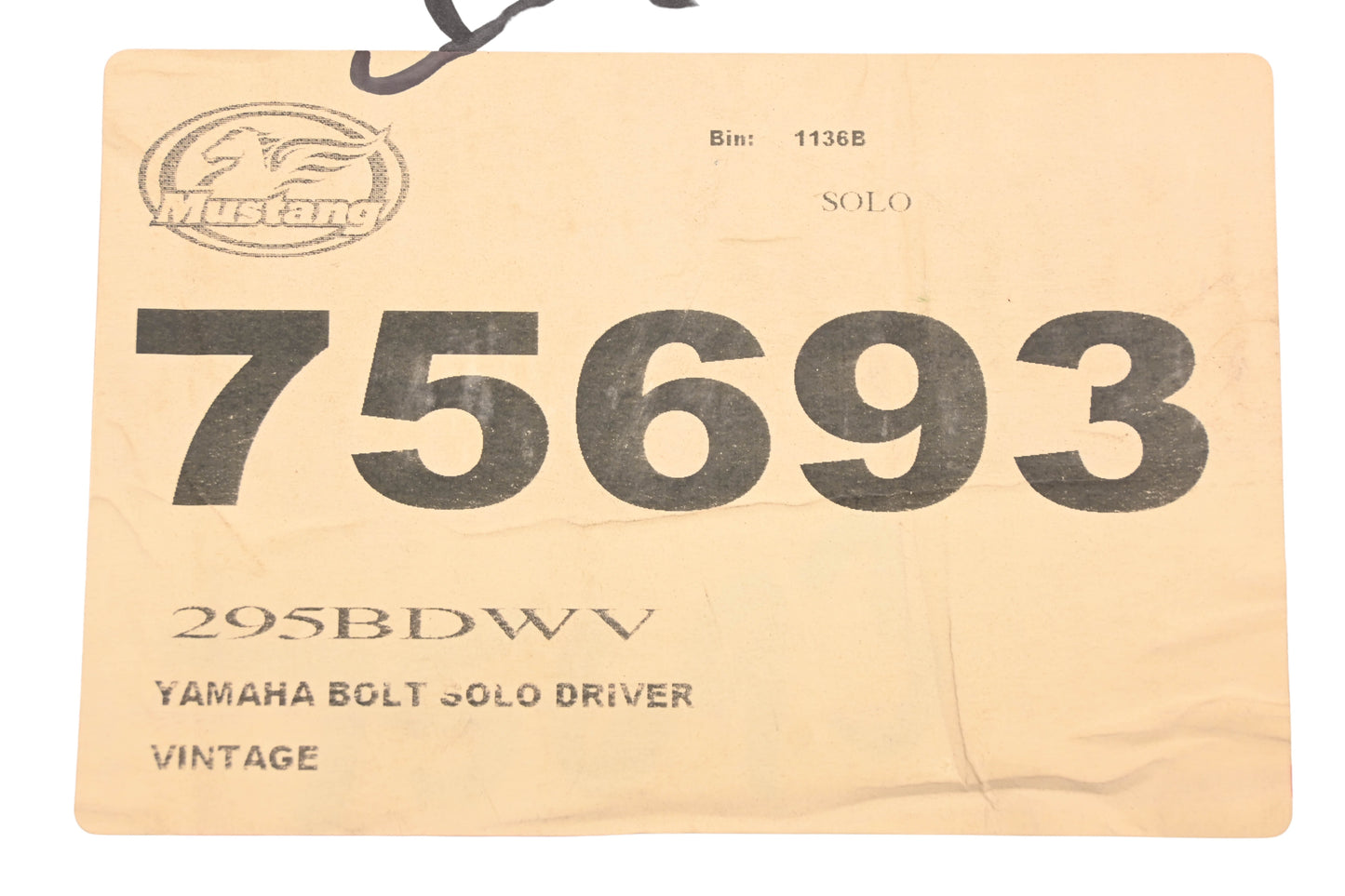 Mustang 75693, 295BDWV Bolt Solo Seat Kit NOS
