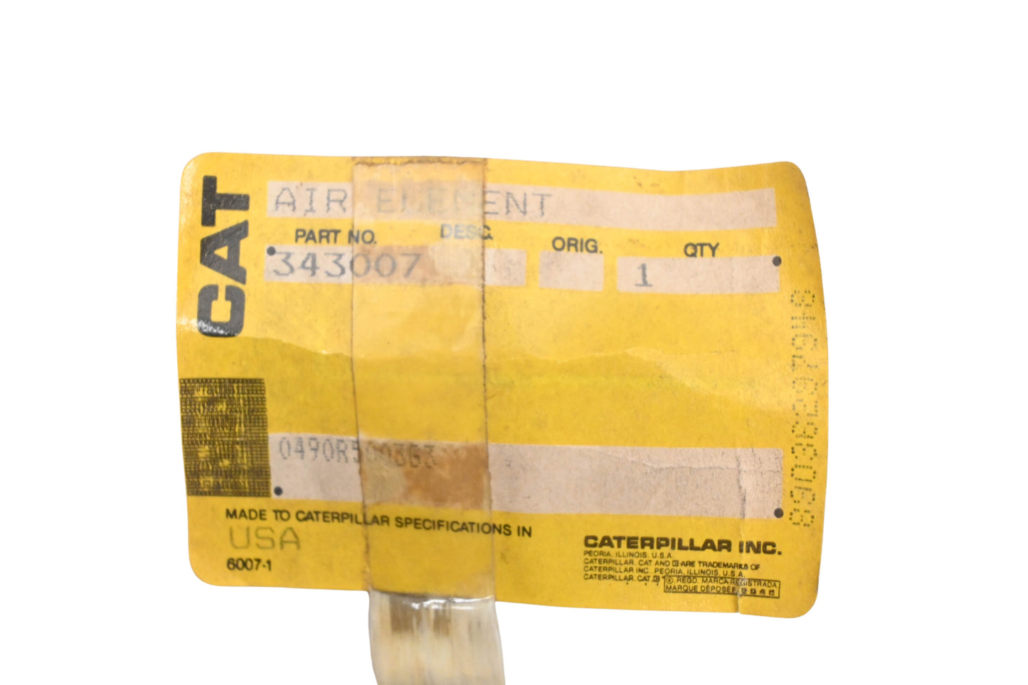 Caterpillar 343007 Air Filter Element NOS
