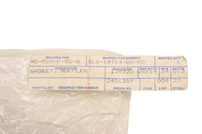 New OEM Yamaha 1LX-14714-00-00 Gasket Muffler NOS