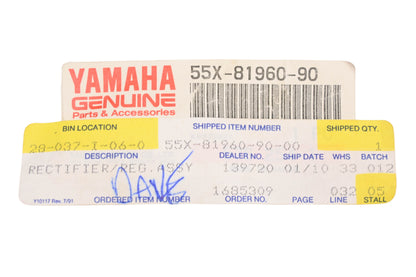 New OEM Yamaha 55X-81960-90-00 Voltage Regulator Rectifier NOS