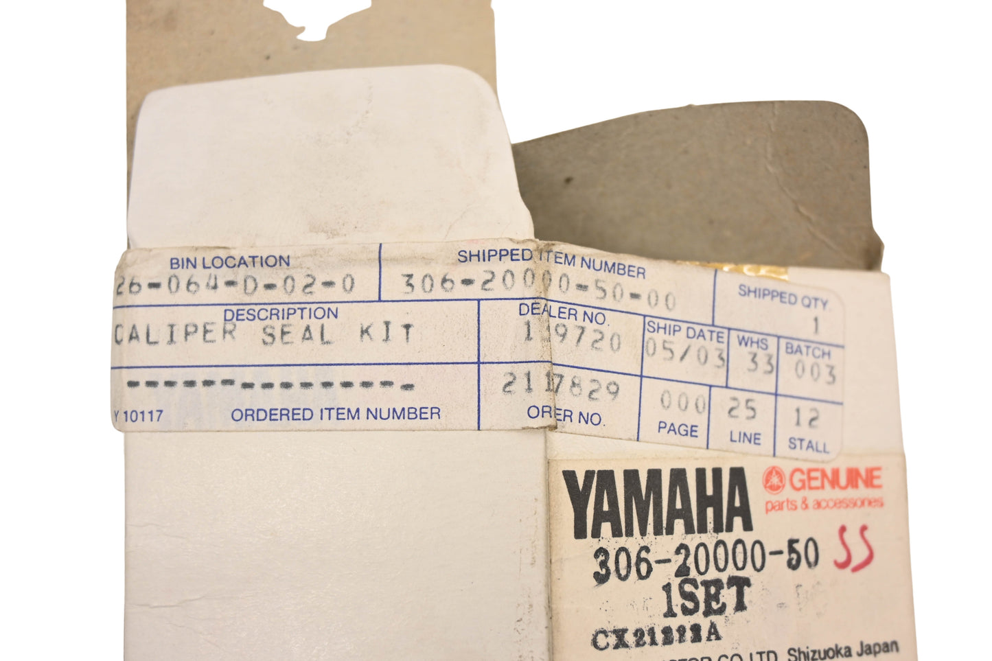 New OEM Yamaha 306-20000-50-00 Caliper Seal Kit NOS