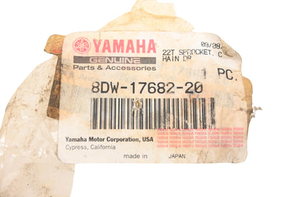 New OEM Yamaha 8DW-17682-20-00 Upper Sprocket 22T NOS