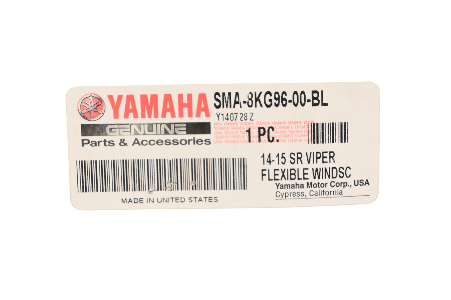 New OEM Yamaha SMA-8KG96-00-BL Blue Flexible Windscreen NOS