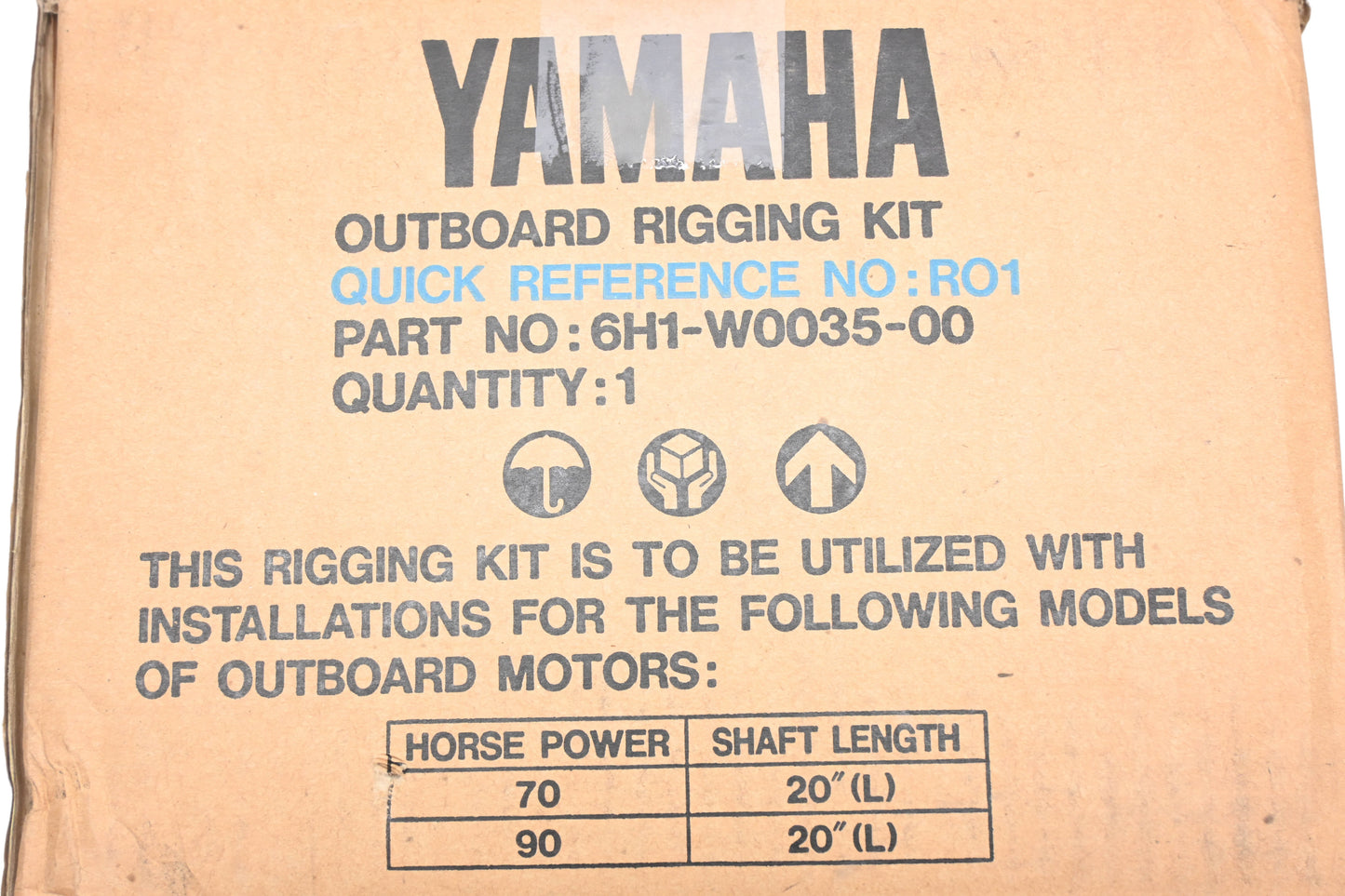 New OEM Yamaha 6H1-W0035-00-00 Outboard Rigging Kit NOS