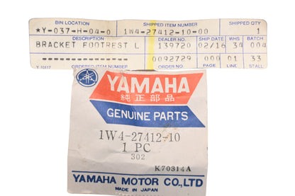 New OEM Yamaha 1W4-27412-10-00 Footrest Bracket NOS
