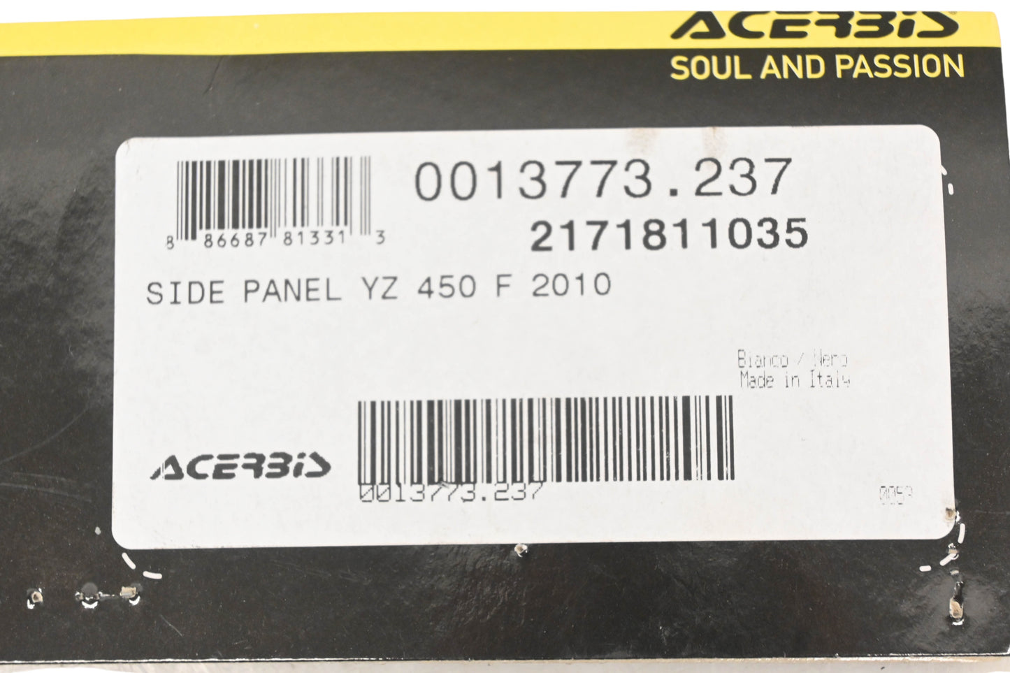 Acerbis 0013773.237, 2171811035 White Side Panel Kit NOS
