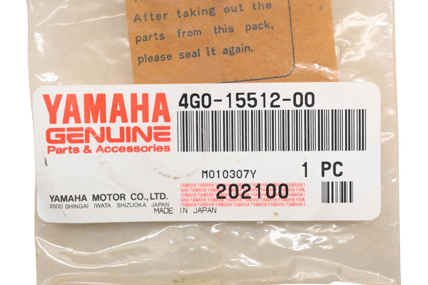 New OEM Yamaha 4G0-15512-00-00 Starter Idle Gear NOS