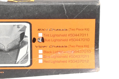 Sportech 50447010 RX-1 Chassis Blue Lightshield Headlight Cover Kit NOS