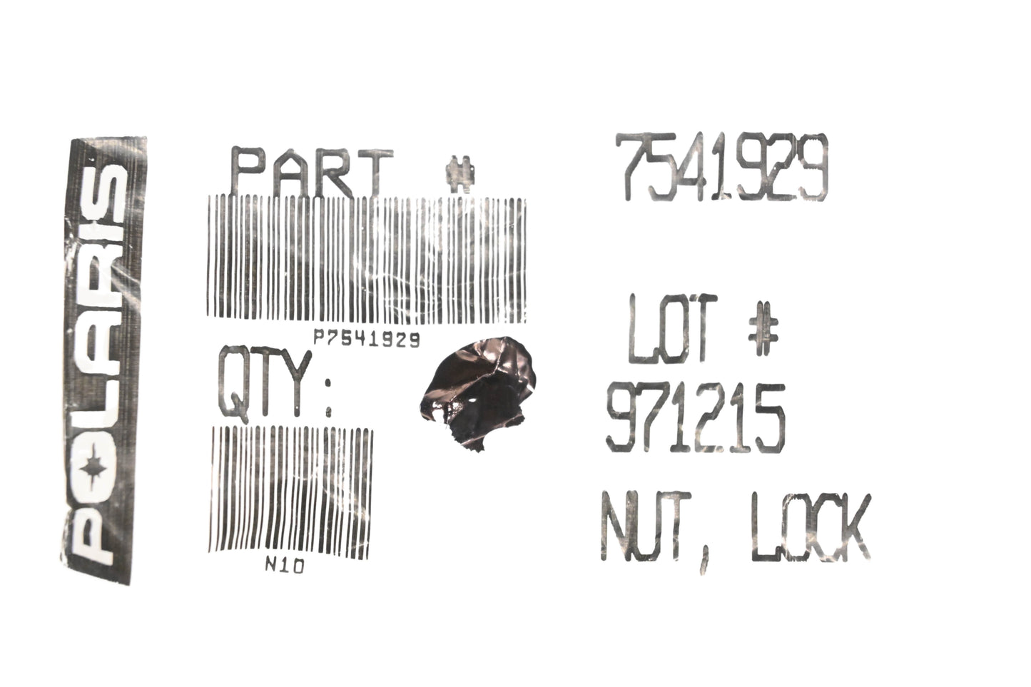 New OEM Polaris 7541929 Lock Nuts Qty 2 NOS
