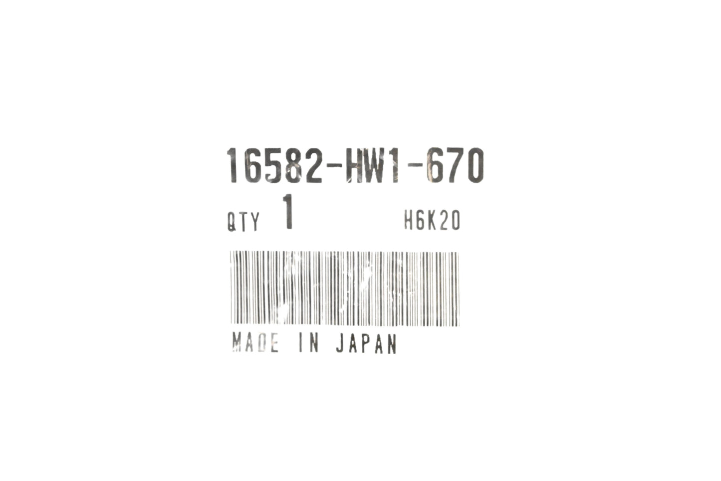 New OEM Honda 16582-HW1-670 Air Box Cover Gasket NOS