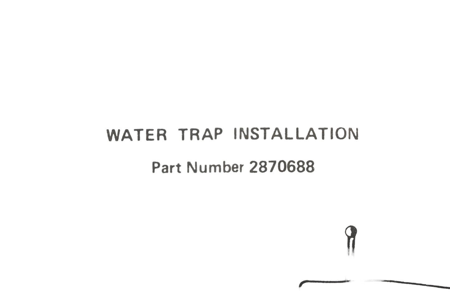 New OEM Polaris 2870688 Water Trap Kit NOS