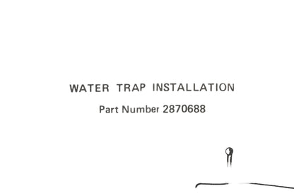 New OEM Polaris 2870688 Water Trap Kit NOS