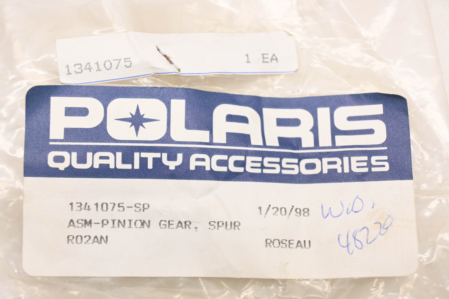 New OEM Polaris 1341075-SP Spur Gear Pinion Assembly NOS