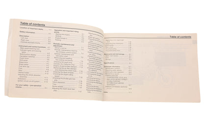 OEM Yamaha LIT-11626-30-04, 1YB-28199-14 XT250H/HC Owners Manual