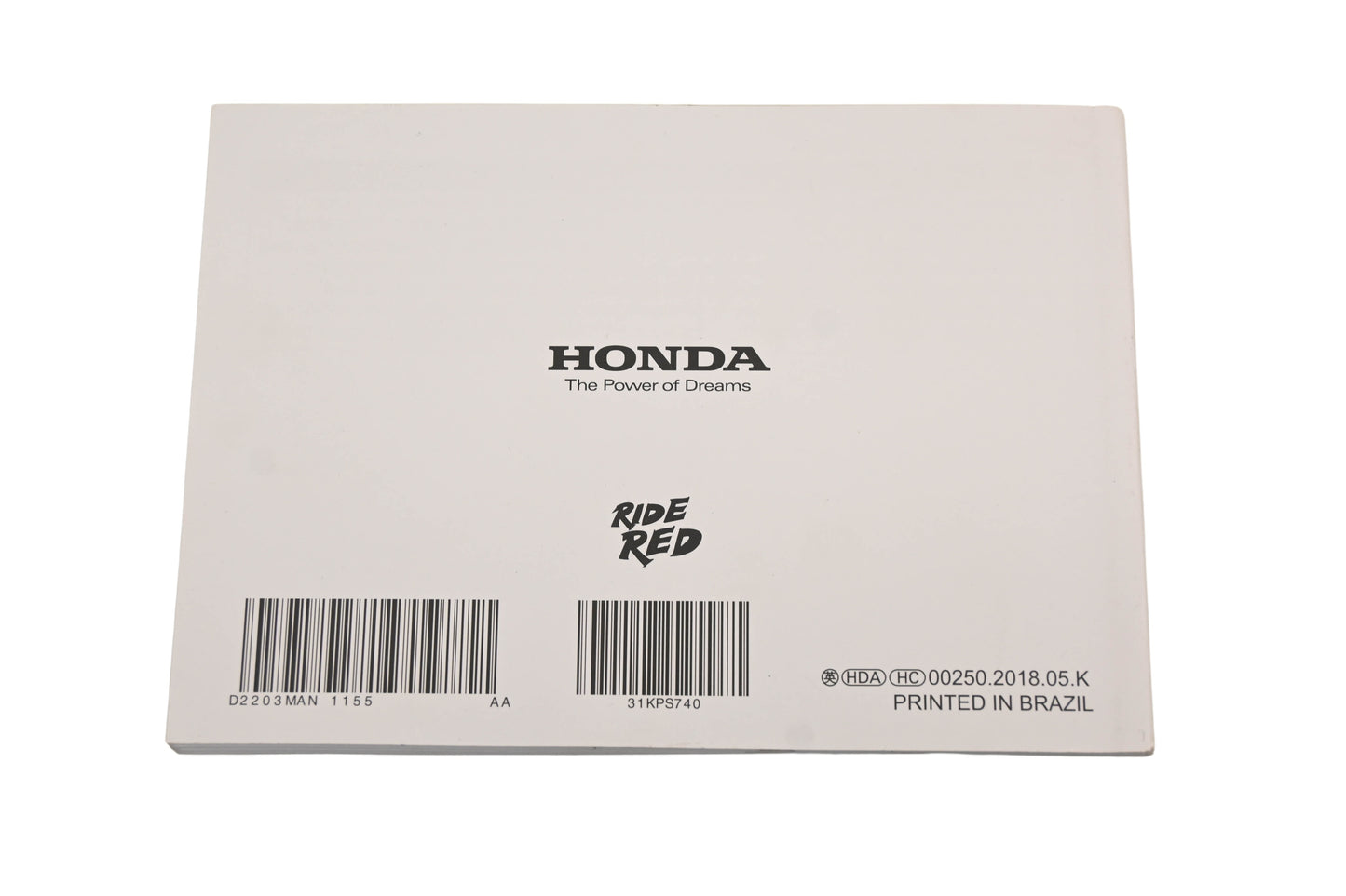 New OEM Honda 31KPS740 2019 CRF230F Owner's Manual NOS