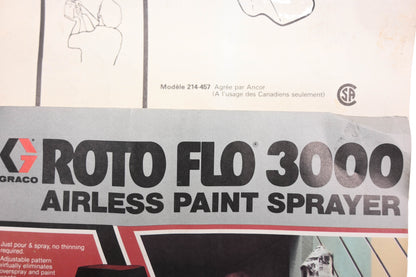 Graco 214-457 Roto Flo 300 Airless Paint Sprayer Kit NOS