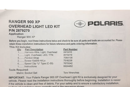 New OEM Polaris 2879270 Overhead Light LED Kit NOS