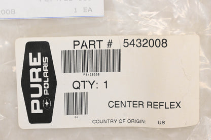 New OEM Polaris 5432008 Red Center Reflector NOS