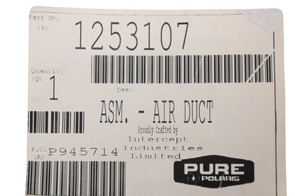 New OEM Polaris 1253107 Foam Air Duct Assembly NOS