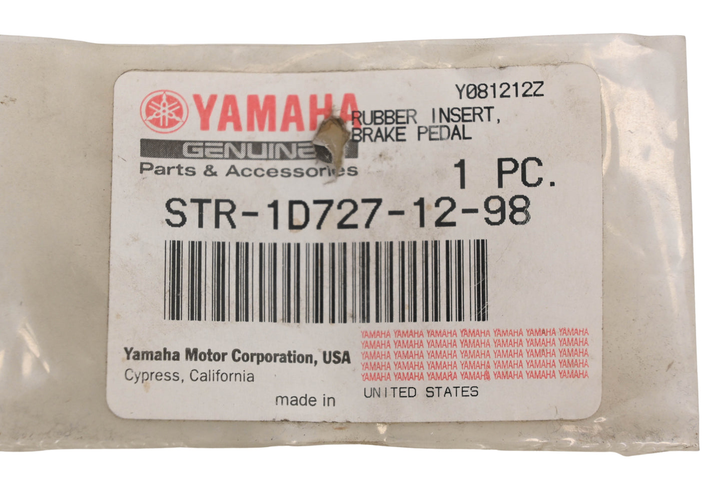 New OEM Yamaha STR-1D727-12-98 Brake Pedal Rubber Insert NOS