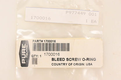 New OEM Polaris 1700016 Bleed Screw O-Ring NOS