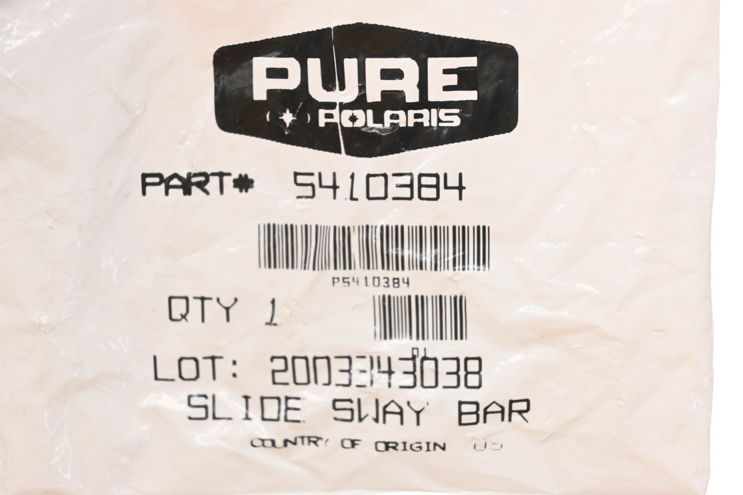 New OEM Polaris 5410384 Sway Bar Slide NOS