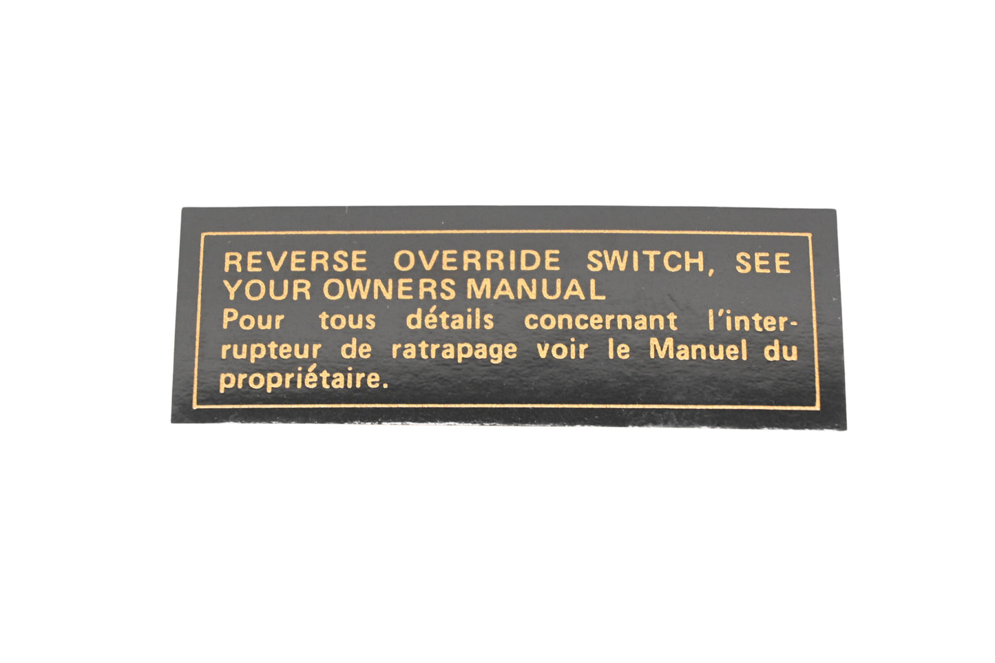 New OEM Polaris 7072345 Reverse Override Switch Decal NOS