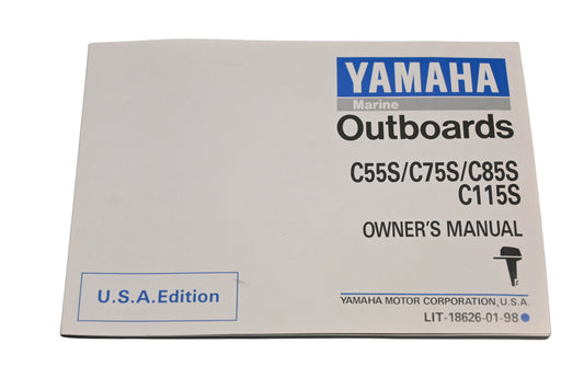 New OEM Yamaha LIT-18626-01-98 C55S/C75S/C85S/C115S Outboard Owner's Manual NOS