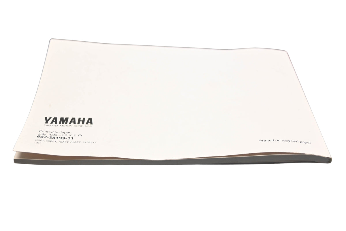 New OEM Yamaha LIT-18626-01-98 C55S/C75S/C85S/C115S Outboard Owner's Manual NOS