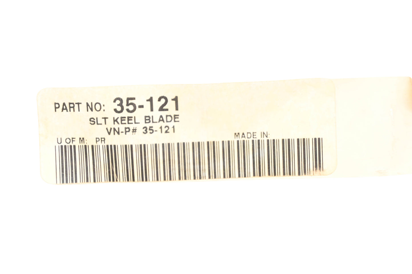 SLP 35-121 Black SLY Keel Blade Kit NOS