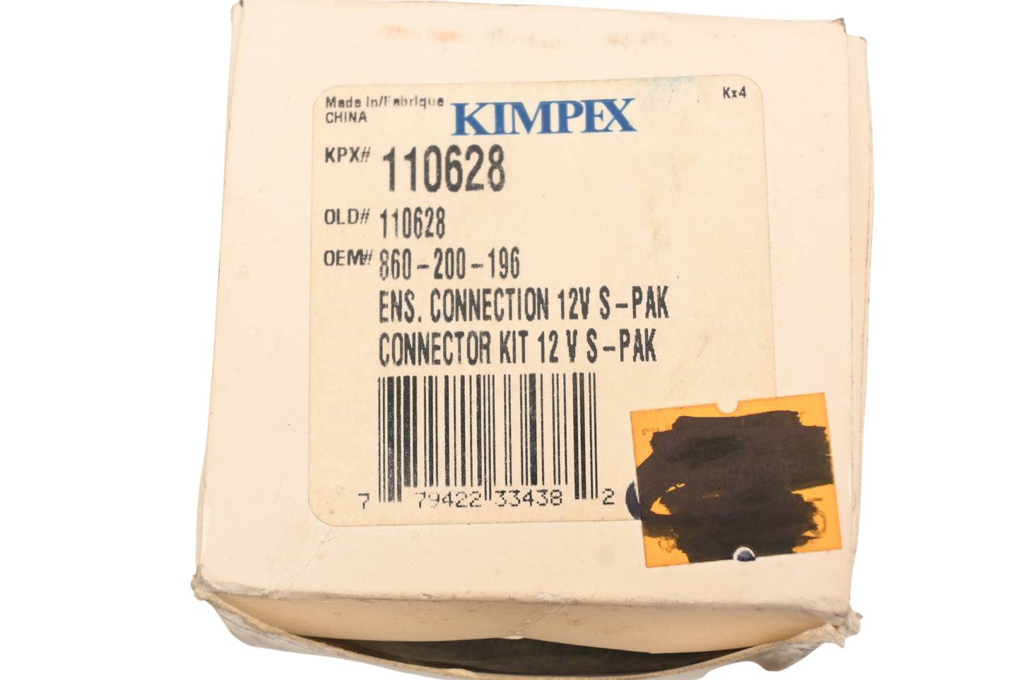 Kimpex 110628, 860-200-196 Universal 12v Power Plug Outlet Kit NOS