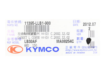 Kymco 11395-LLB1-900, MA08254C Gasket NOS