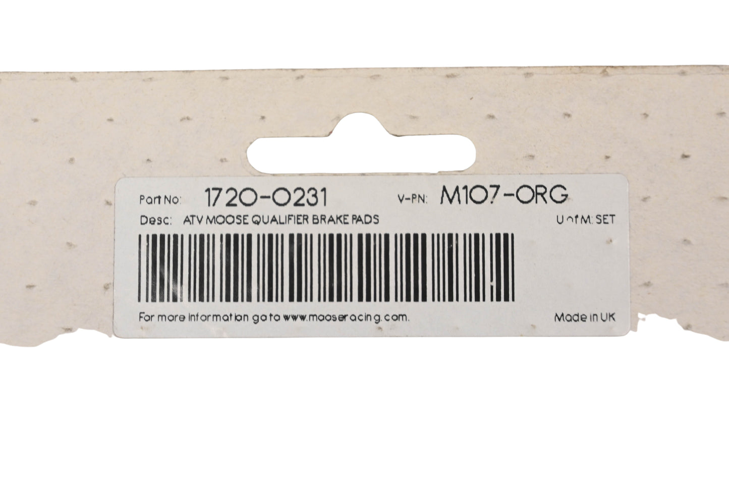 Moose Racing 1720-0231, M107-ORG, PL20018025 Brake Pad Kit NOS