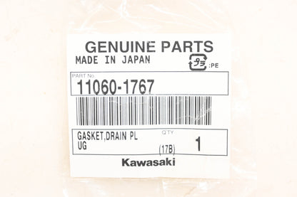 New OEM Kawasaki 11060-1767 Drain Plug Gasket NOS