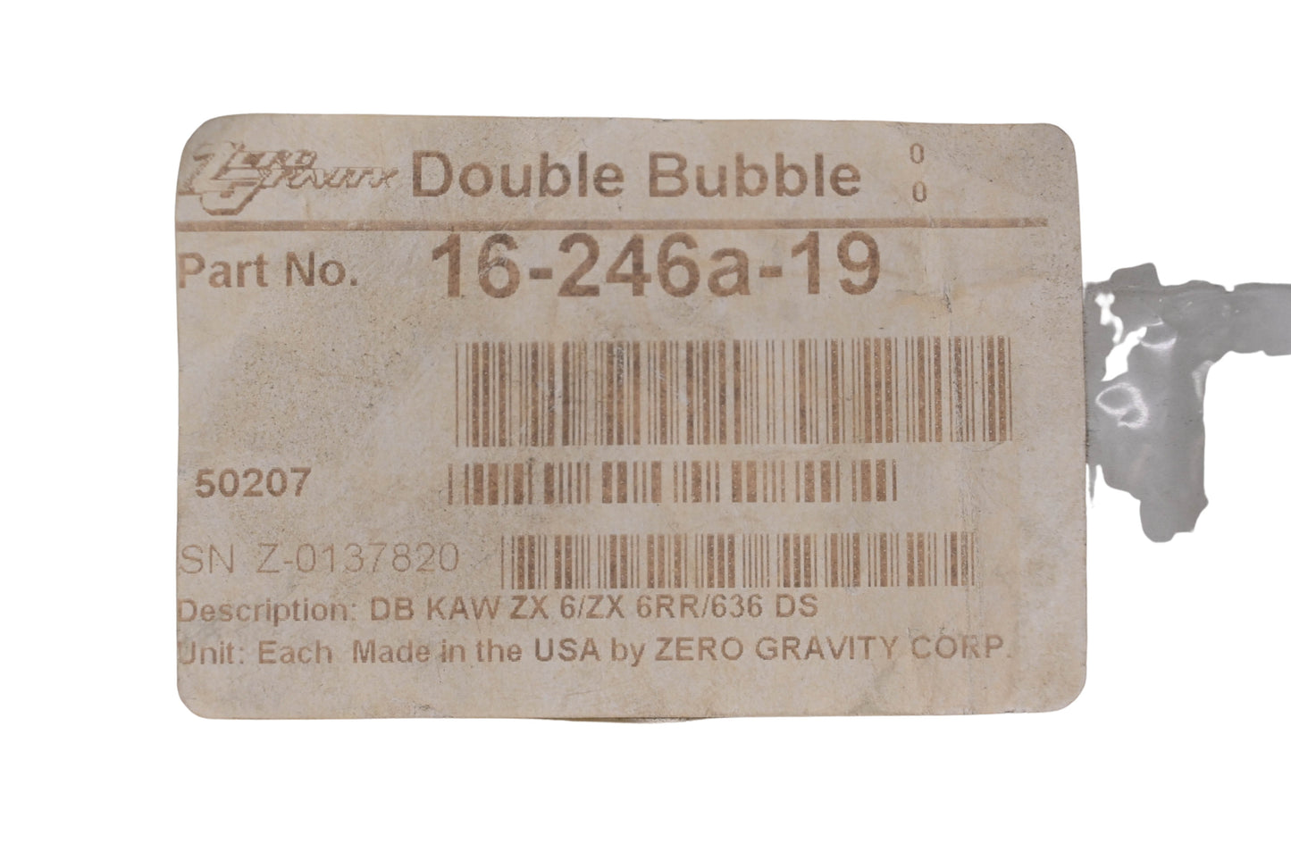 Zero Gravity 16-246A-19 Double Bubble Dark Smoke Windscreen NOS