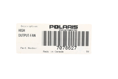 New OEM Polaris 7078627 High Output Fan Decal NOS