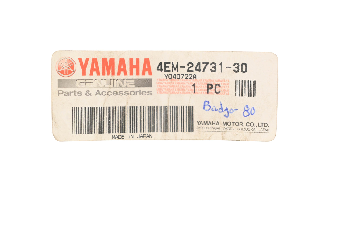New OEM Yamaha 4EM-24731-30-00 Seat Cover NOS