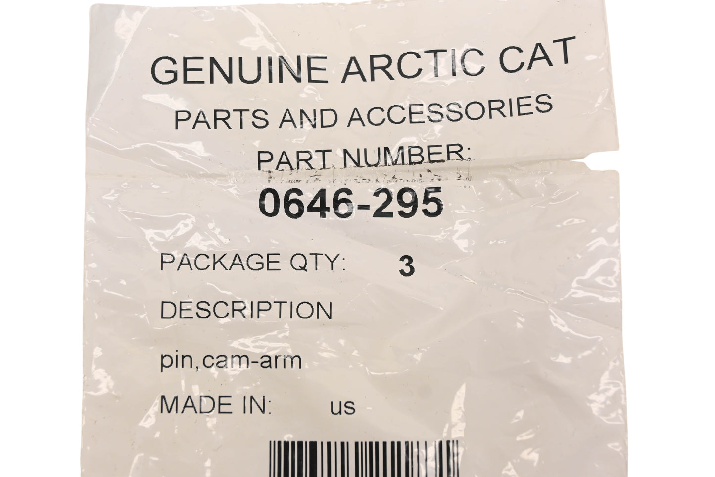 New OEM Arctic Cat 0646-295 Cam Arm Pins Qty 3 NOS