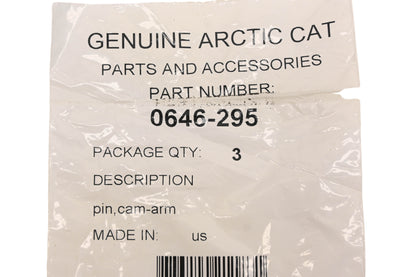 New OEM Arctic Cat 0646-295 Cam Arm Pins Qty 3 NOS