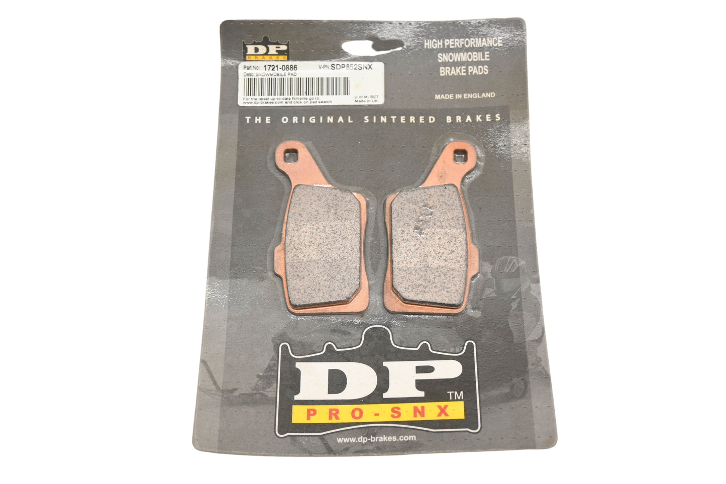 DP Brakes 1721-0886, SDP852SNX Snowmobile Brake Pad Kit NOS