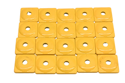 Woody's ASW2-3800-48 Yellow Square Stud Backers Qty 20 NOS