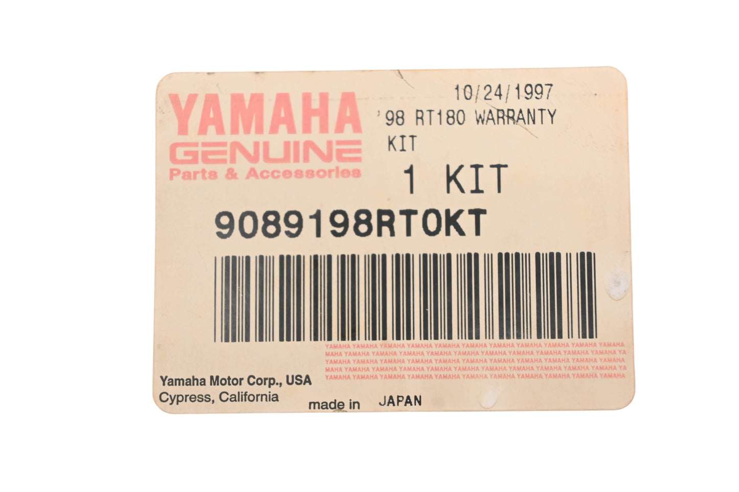 New OEM Yamaha 90891-98RT0-KT Warranty Repair Kit NOS